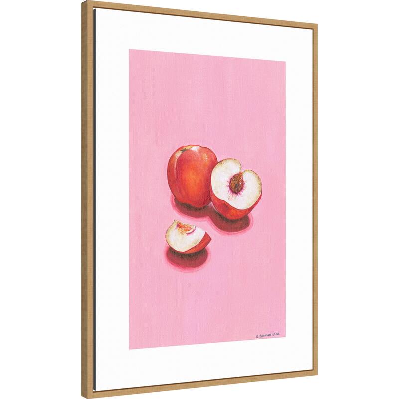 Peaches by Roxanne Moolman Framed Canvas Wall Art Print