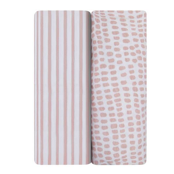 slide 2 of 7, Baby Fitted Waterproof Crib Sheet Set 2 Pack