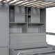 preview thumbnail 11 of 14, Twin Hydraulic Bunk Bed with Drawers, Wardrobe, Storage Cabinets
