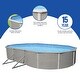 preview thumbnail 2 of 8, Belize Oval 52-inch Deep, 6-inch Top Rail Metal Wall Swimming Pool Package