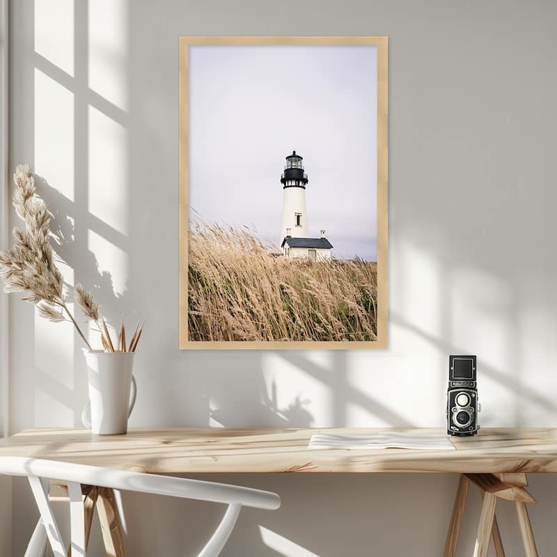 "Lighthouse" Framed Textured Wall Art