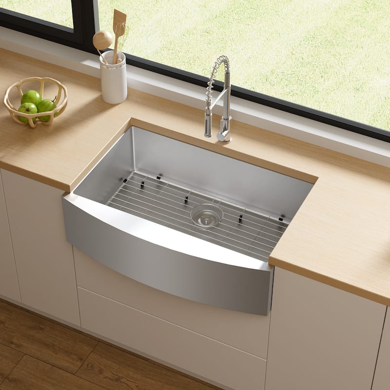 30 inches 16 Gauge Farmhouse Sink Stainless Steel with Accessories