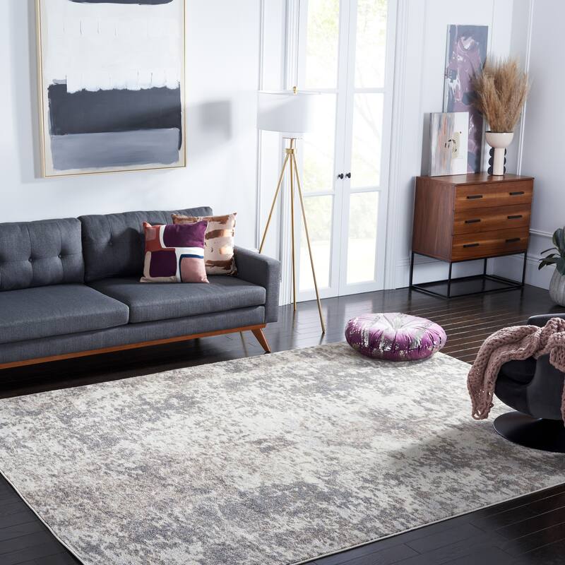 SAFAVIEH Madison Katrein Modern Abstract Rug - 10' x 14' - Grey/Ivory