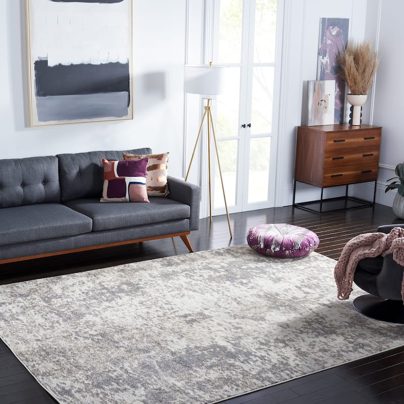 SAFAVIEH Madison Lita Modern Abstract Rug - 10' x 14' - Grey/Ivory