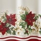preview thumbnail 3 of 1, Red & White Poinsettia Holiday Shower Curtain - 70x72