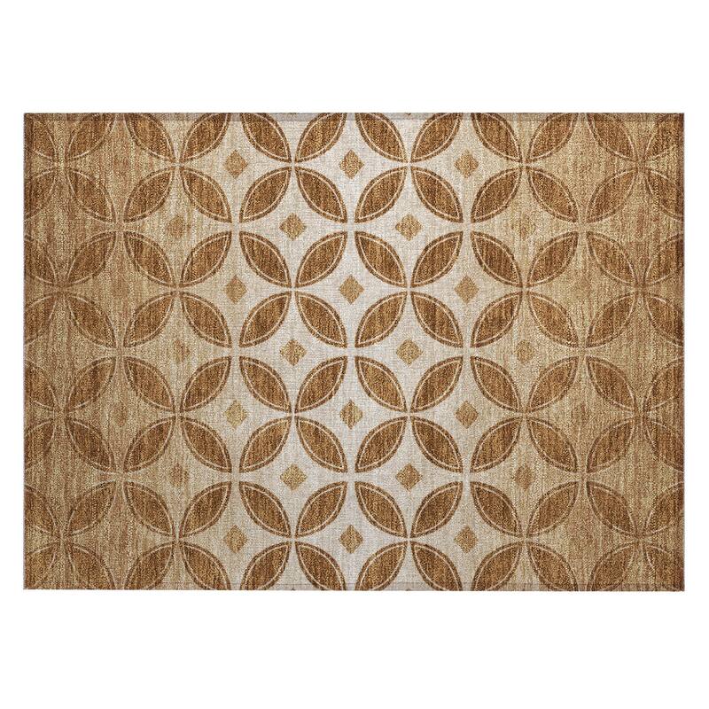 Machine Washable Indoor/ Outdoor Modern Gia Chantille Rug