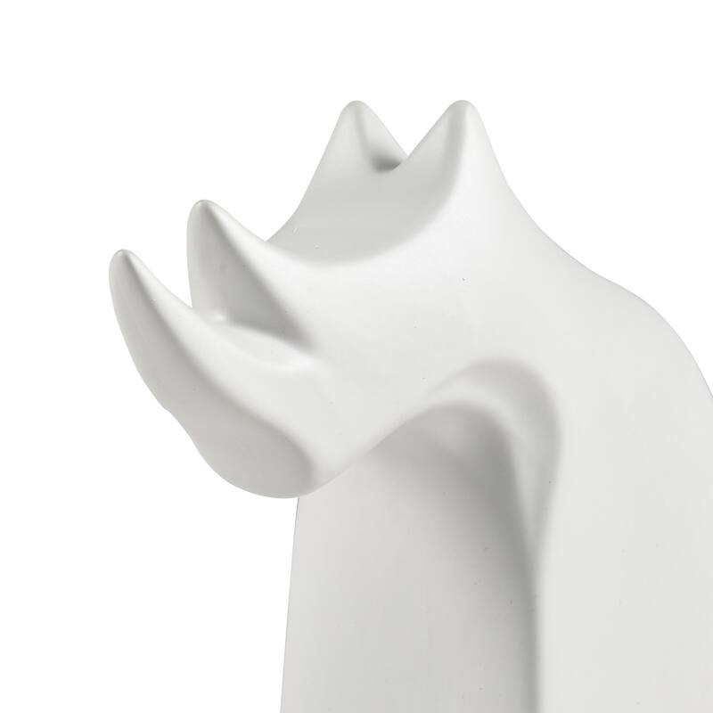 Elk Home Serengeti Matte White Earthenware Sculpture