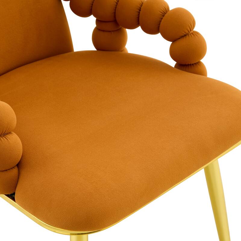 Dining Chairs Set of 2, Upholstered Dining Room Chairs with Metal Legs, Velvet Kitchen Chairs, Accent Chairs for Living Room