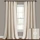 preview thumbnail 15 of 15, Lush Decor Luxury Modern Geo Linen Like Embroidery Border Window Curtain Panel