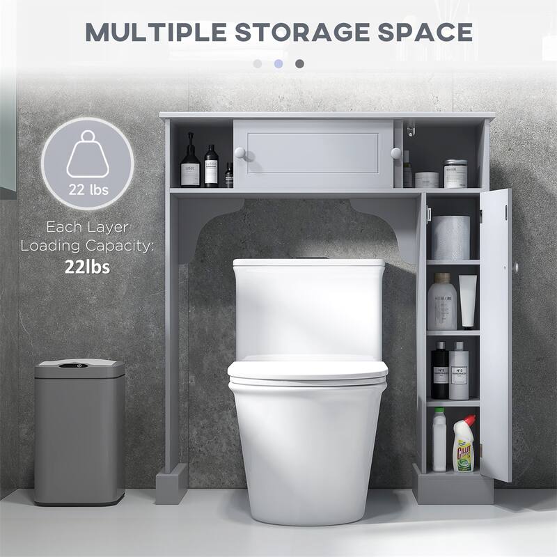 Over the Toilet Storage Cabinet with Adjustable Shelves,Toilet Rack