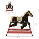 preview thumbnail 3 of 8, Plush Spring Rocking Horse for Kids, Self-Moving with Sound Effects, Soft Huggable Body, 132 lbs Capacity