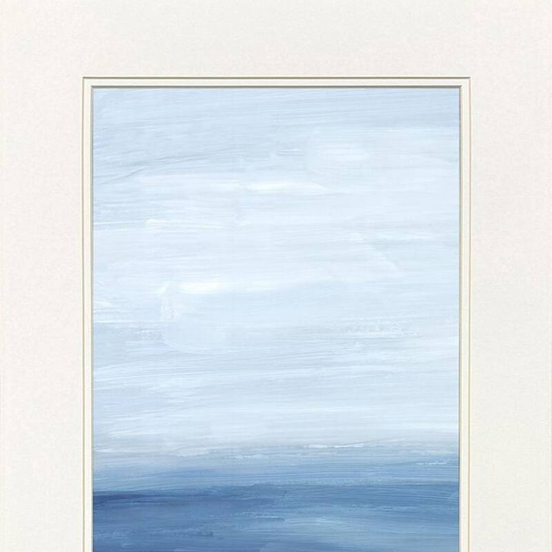 HomeRoots Set Of Two Beach Landscape Distressed White Framed Wall Art