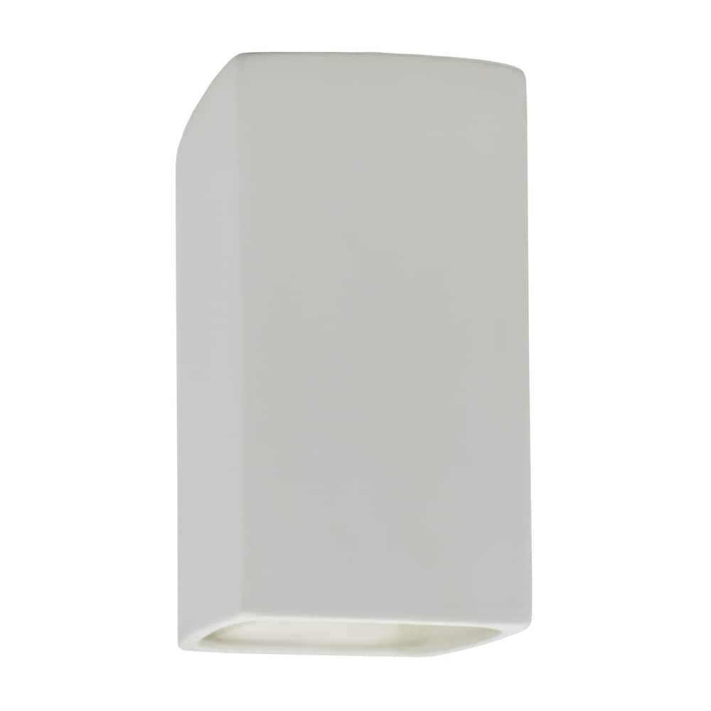 Justice Design Ambiance - Small Rectangle Wall Sconce - Open Top & Bottom (Outdoor) - Replaceable Bulb