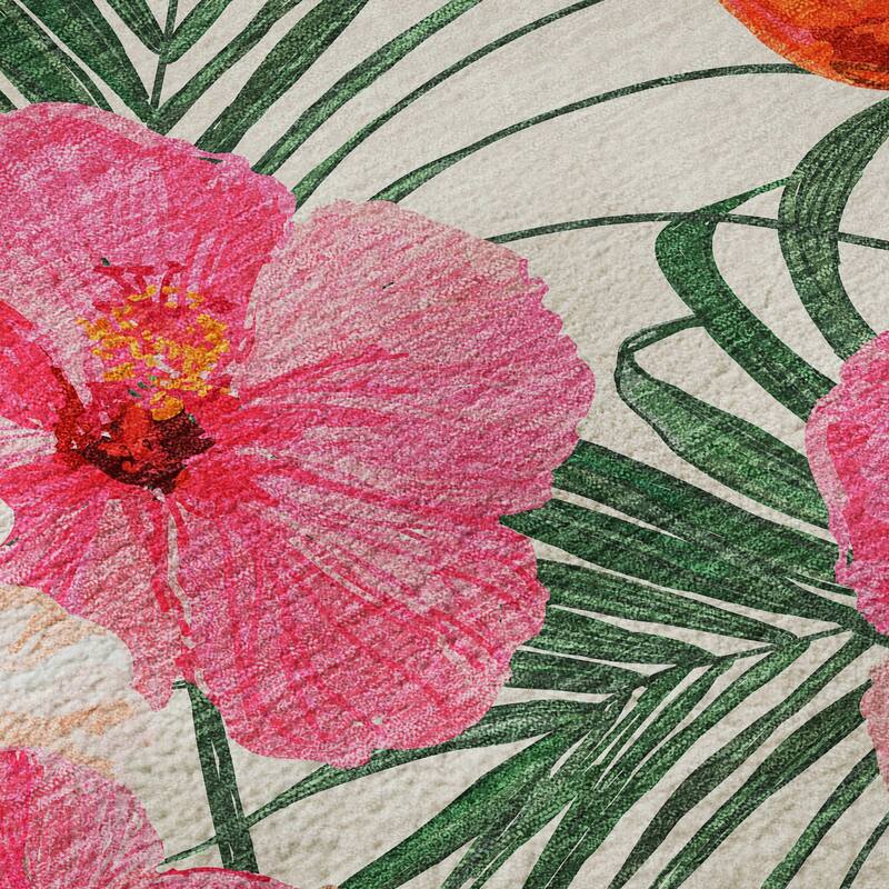 Premium Washable Super Soft Tropical Flamingo Mayfield Rug