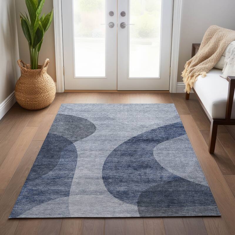 Machine Washable Indoor/ Outdoor Chantille Modern Deco Rug