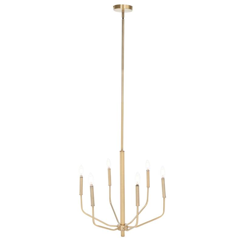 SAFAVIEH Chandelier Rosey 22" Modern & Contemporary Chandelier (3-Bulb) - 22" W x 22" D x 45" H - Antique Brass