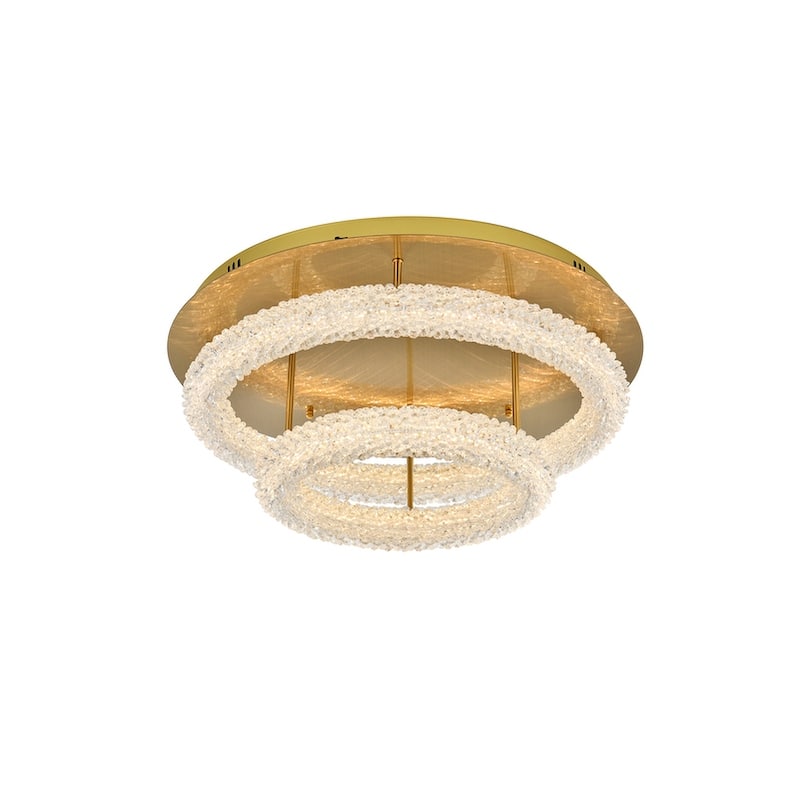 26 inch Adjustable LED Flush Mount - Satin Gold
