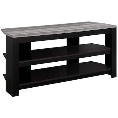 Contemporary 42" TV Stand with Open Shelves, Storage for Gaming & Media, Media Console for Living Room or Bedroom