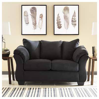 Darcy Contemporary Black Loveseat