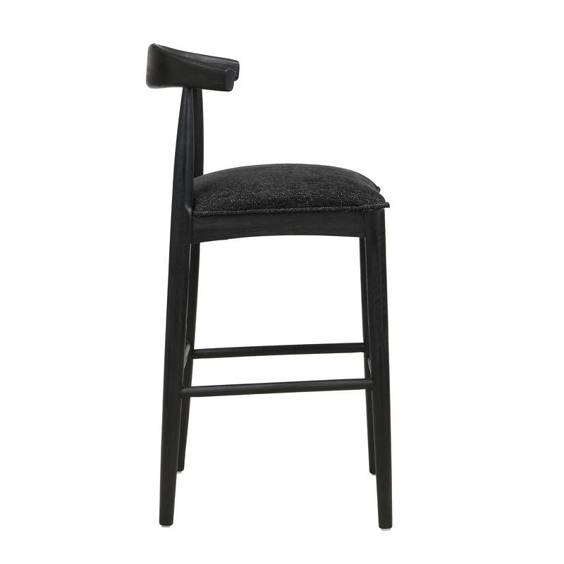 Roomfitters Bar Stool Set of 2, Upholstered Counter Height Stool, Modern Wood Frame Seating
