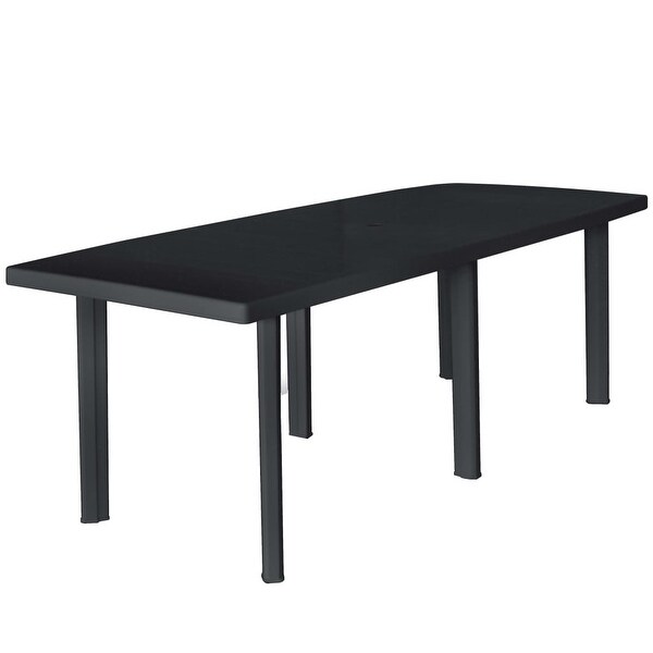 vidaXL Garden Table Anthracite 82.7"x37.8"x28.3" Plastic