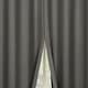 preview thumbnail 19 of 56, Sun Zero Aria 2-pack Magnetic Closure Theater Grade Total Blackout Back Tab 2-Piece Curtain Panel Pair 52" x 63" - Grey