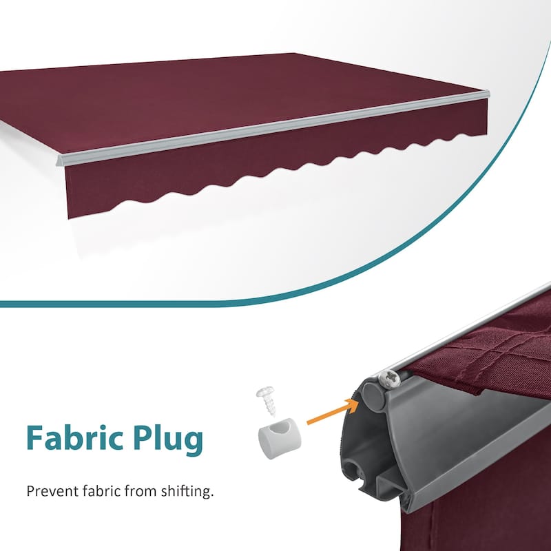 MCombo Patio Awning 12x8 Feet Sunshade Canopy for Manual Retractable Awnings, 4664