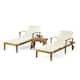 Option Teak Finish + Cream Cushion