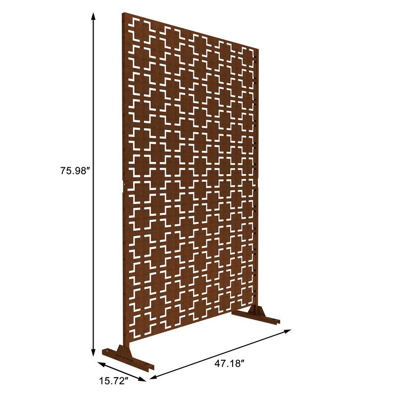 Outdoor Free Standing Metal Privacy Screen