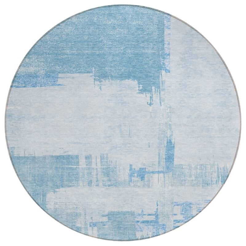 Machine Washable Indoor/ Outdoor Chantille Abstract Modern Rug