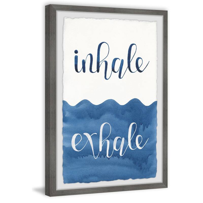 Inhale Exhale II Framed Wall Art, Elegant Home Touch - Sophisticated Artwork for Refined Décor