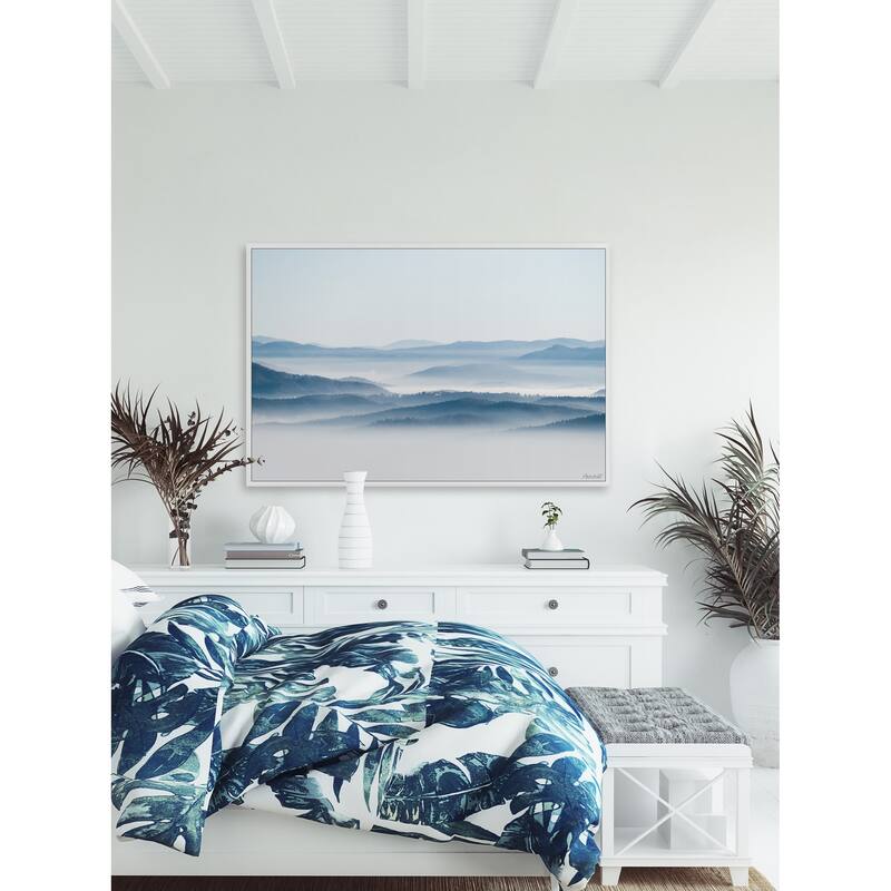 Misty Mountains Floater Framed Print on Canvas