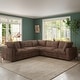 preview thumbnail 15 of 13, Cloud Corner Sofa Soft Plush Upholstered Modular Sectional Sofa Down Filled Living Room Couch