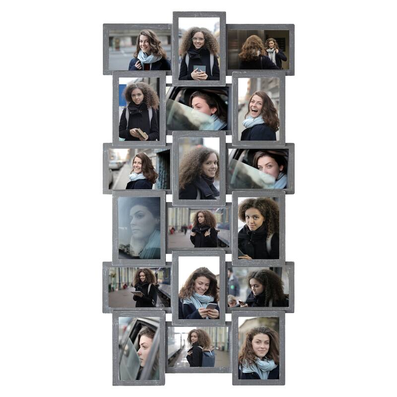 HELLO LAURA 18 Opening 4x6 Large Collage Picture Frame for Wall Decor