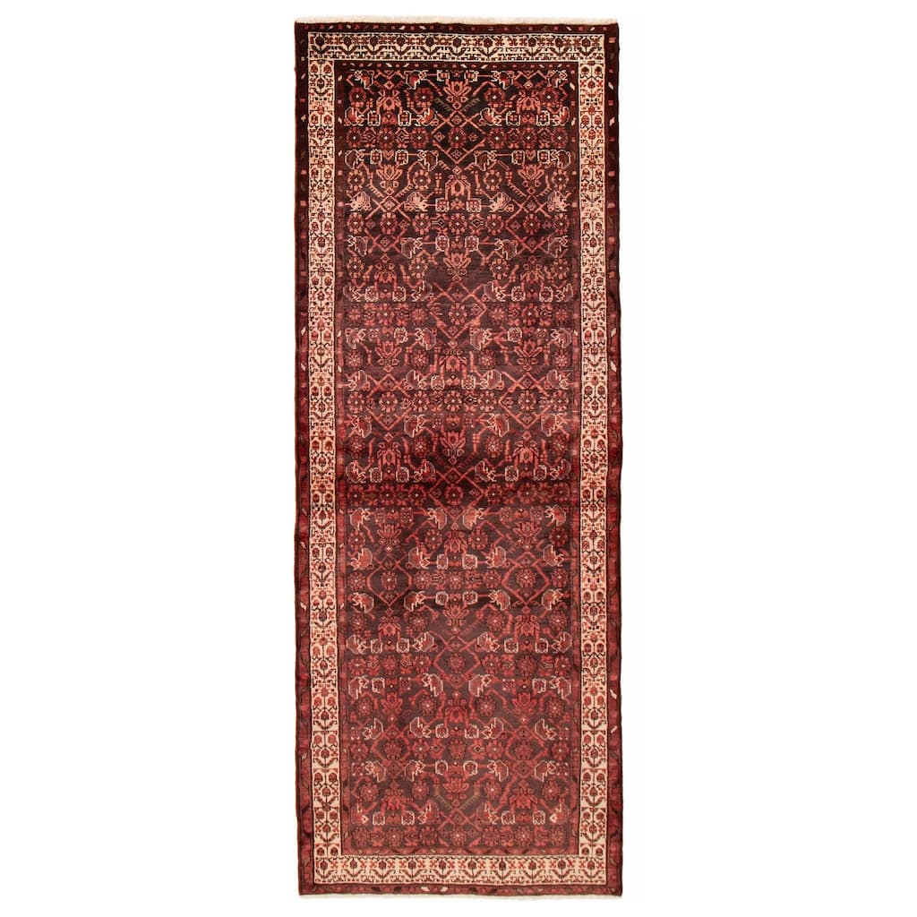 ECARPETGALLERY Hand-knotted Andelz Red Wool Rug - 3'8 x 9'11