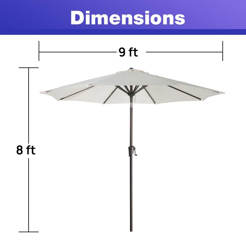 9-foot Patio Umbrella, Base Included