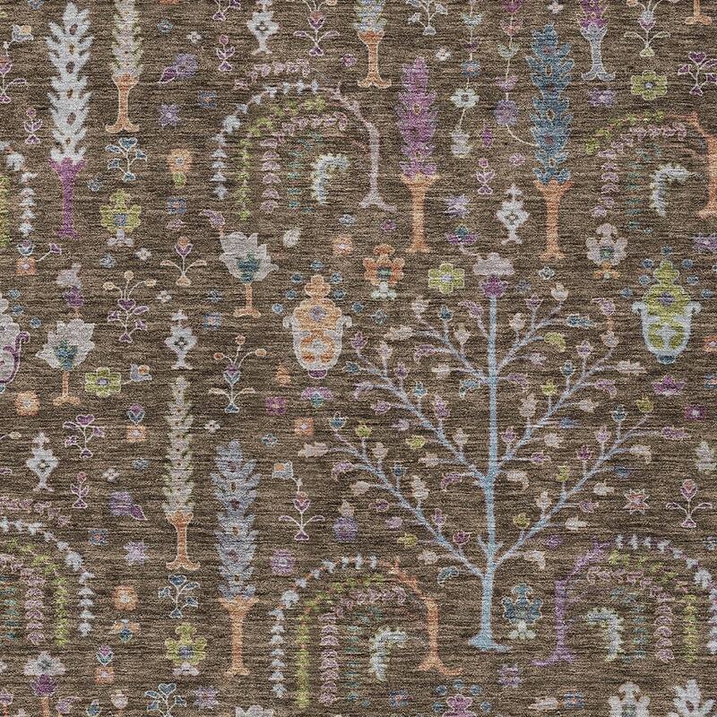 HomeRoots Floral Transitional Rectangle Outdoor Rug