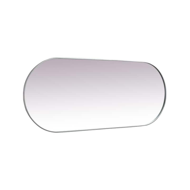 Indigo Home Metal Frame Oval Mirror 30x72 Inch