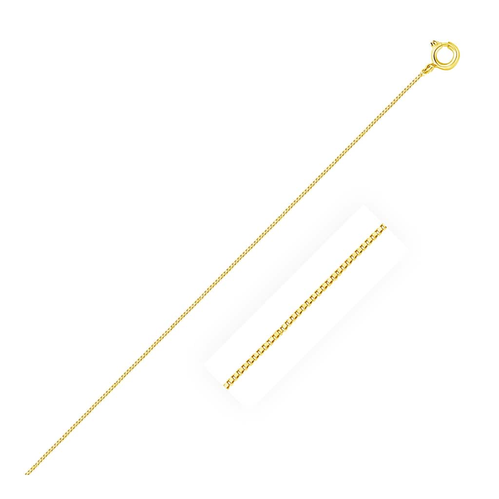 MayaMila 10k Yellow Gold Classic Box Chain 0.45mm