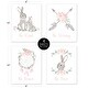 preview thumbnail 5 of 4, Sweet Jojo Designs Pink Grey Woodland Boho Dream Catcher Bunny Floral Collection Wall Decor Art Prints (Set of 4) - Rose Flower