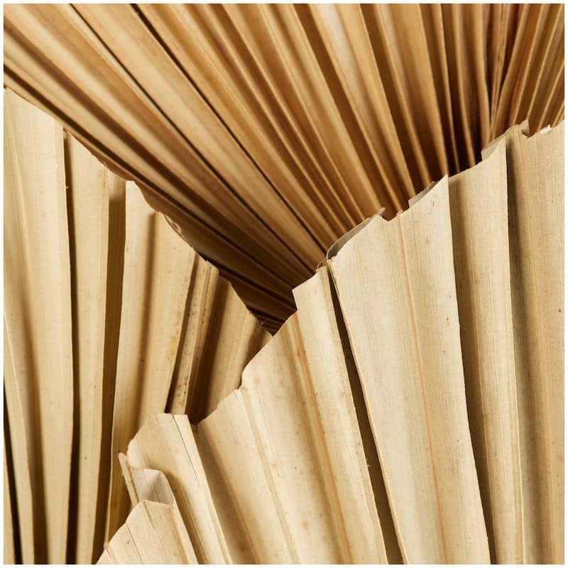 Brown Metal Layered Leaf Home Wall Decor with Palm Leave Accents