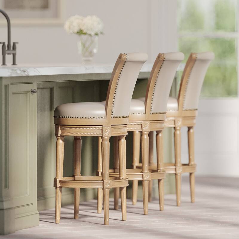 Maven Lane 31" Pullman Swivel Bar Height Kitchen Stool