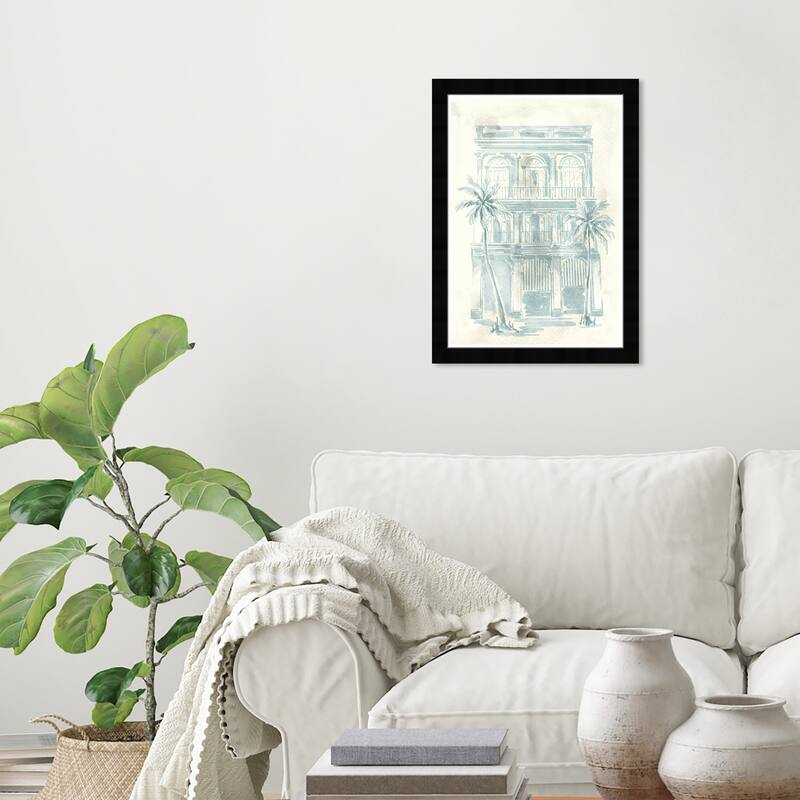 Wynwood Studio Palm Front Balconies Framed Beachfront Coastal Prints