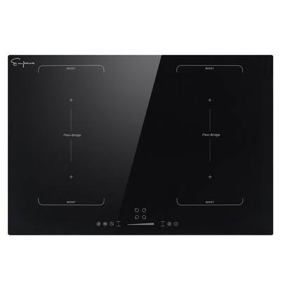Built-In 30-in 4 Elements Electric Induction Cooktop Including Bridge Element - 30"