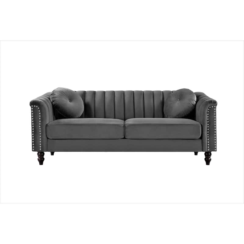 Hills Tufted Back Nailhead 75.2" Sofa