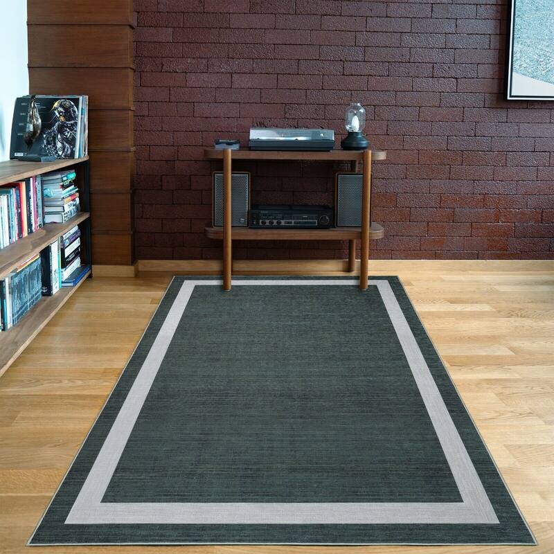 Machine Washable-Eco-Friendly Area Rug With Non-Slip Backing Everest Design
