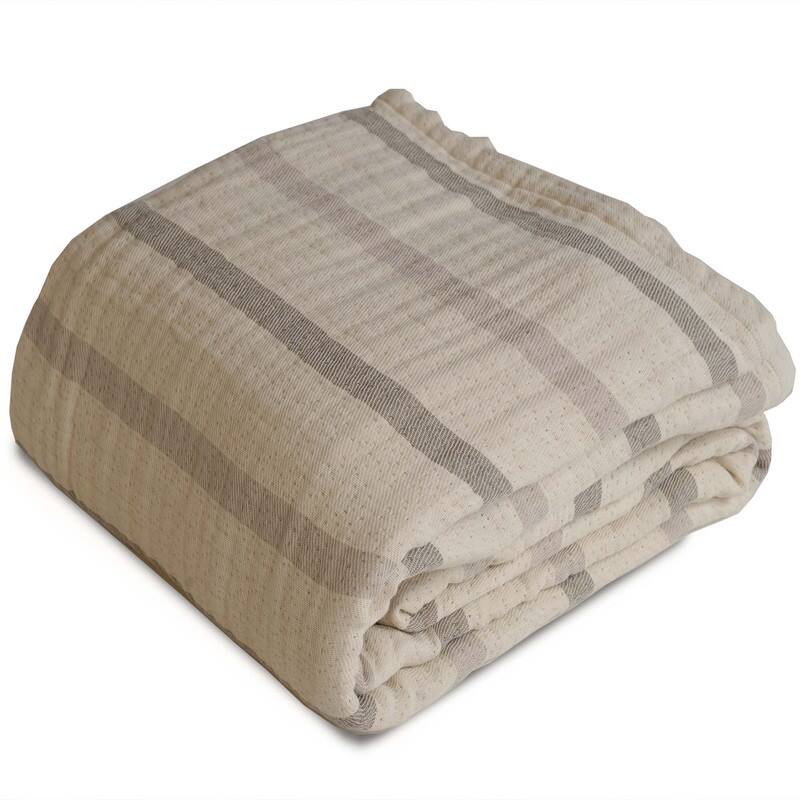 Farm to Home Horizon Oversized Cotton Throw Blanket, Reversible - Standard - Coastal