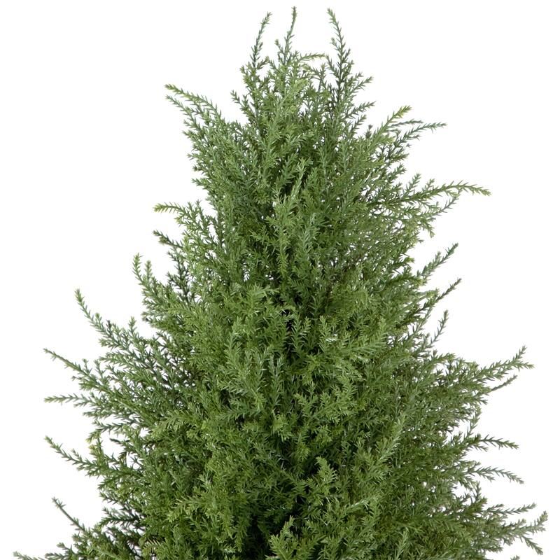 5' Artificial Cedar Pine Arborvitae Tree in Urn Style Pot Unlit - 12