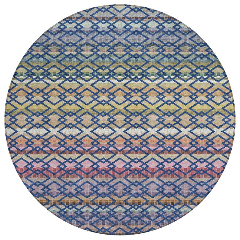 Machine Washable Indoor/ Outdoor Cabo Stripe Chantille Rug