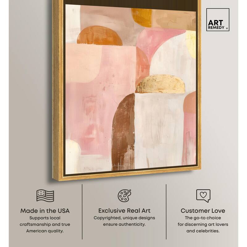 Rose Quartz and Sand II Canvas by Art Remedy
